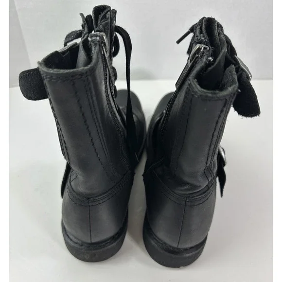 Harley Davidson Ranger 8” Black Leather Zip Lace Buckle Motorcycle Boot Mens 9 M - Picture 5 of 16